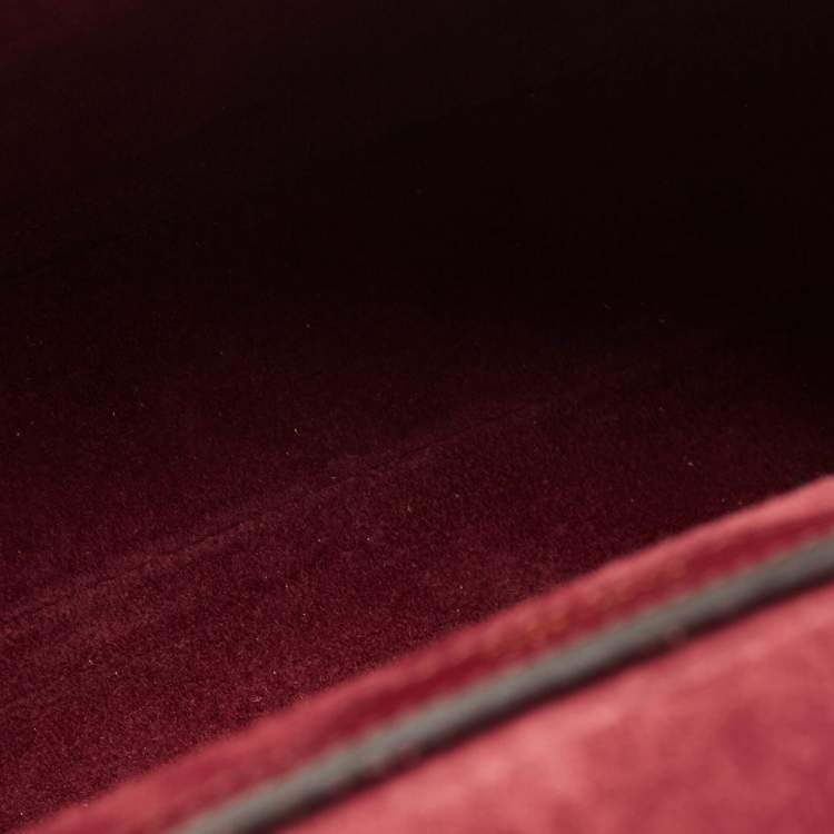Pre Owned Mulberry Burgundy/Blue Leather Amberley Shoulder Bag