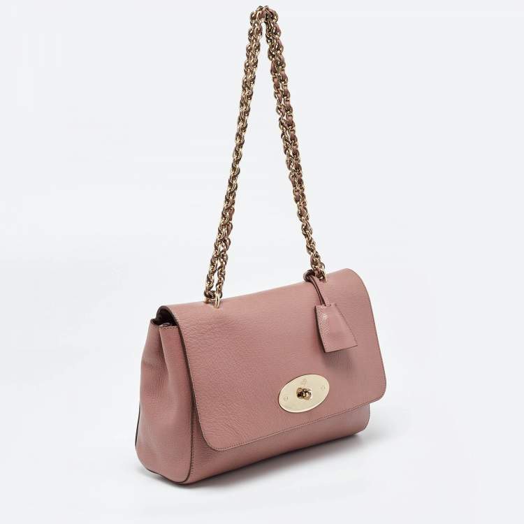 Pre Owned Mulberry Old Rose Leather Medium Lily Shoulder Bag