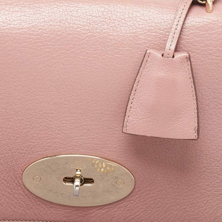 Pre Owned Mulberry Old Rose Leather Medium Lily Shoulder Bag