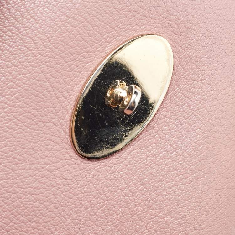 Pre Owned Mulberry Old Rose Leather Medium Lily Shoulder Bag