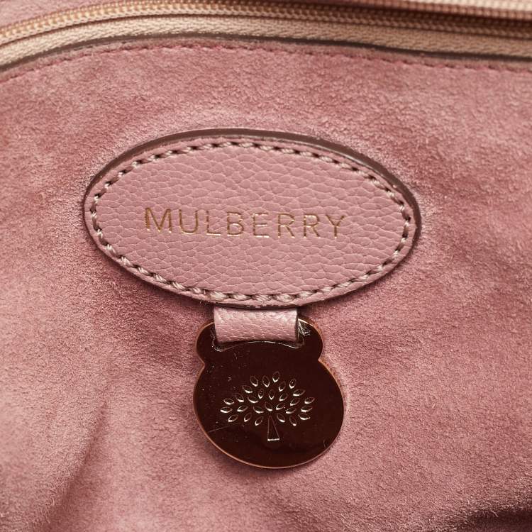 Pre Owned Mulberry Old Rose Leather Medium Lily Shoulder Bag