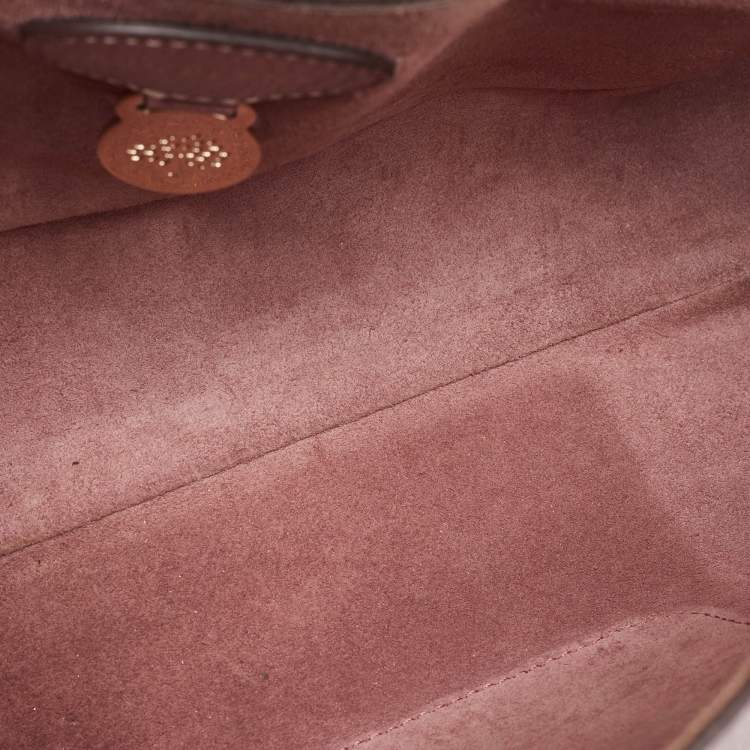 Pre Owned Mulberry Old Rose Leather Medium Lily Shoulder Bag