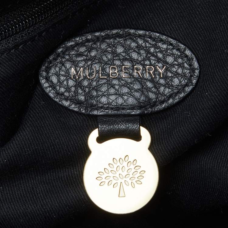Pre Owned Mulberry Black Leather Effie Flap Hobo