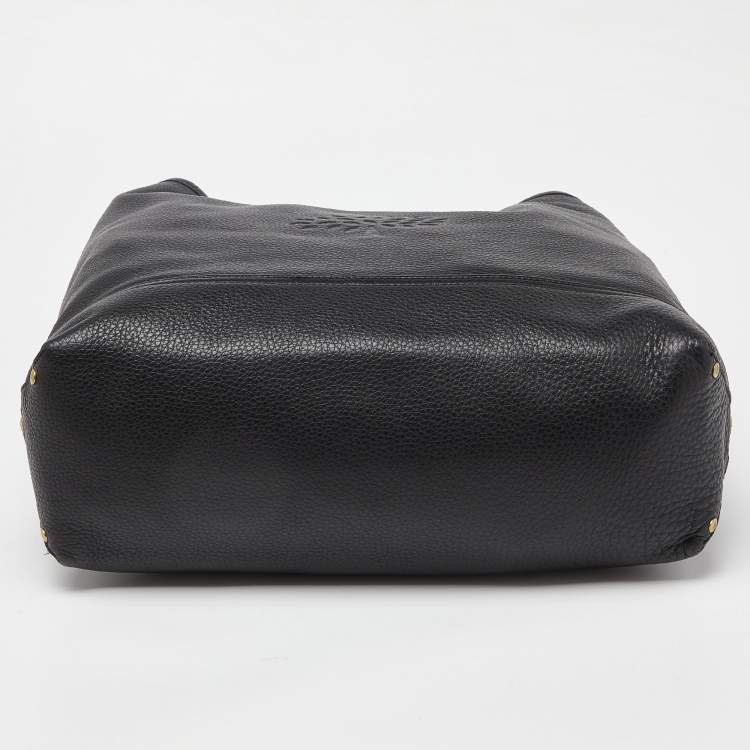 Pre Owned Mulberry Black Leather Effie Flap Hobo
