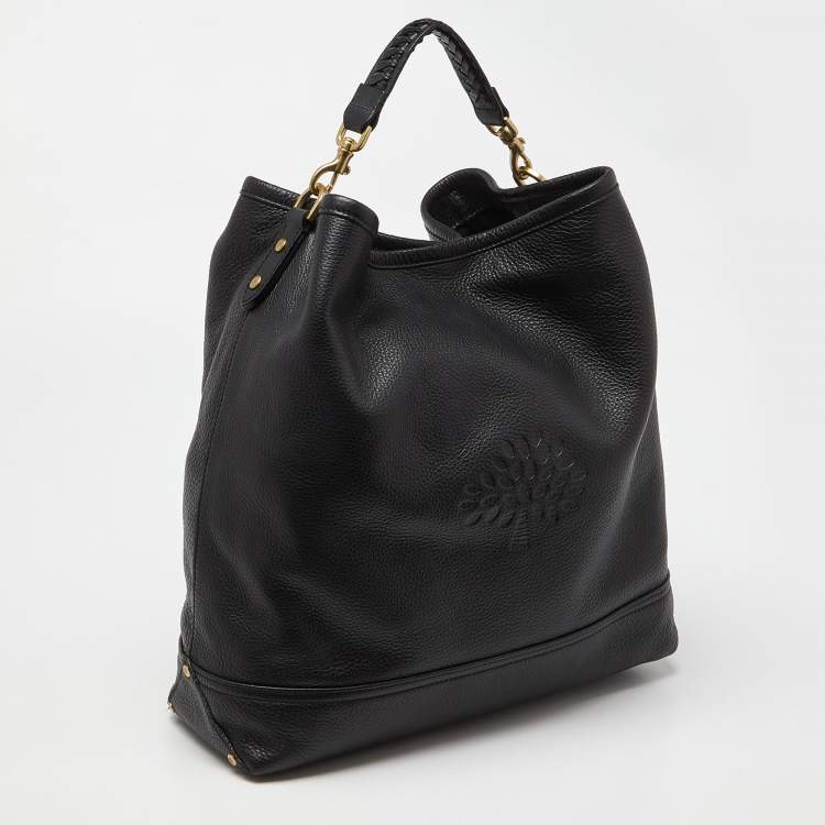 Pre Owned Mulberry Black Leather Effie Flap Hobo