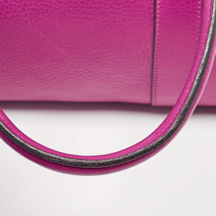 Pre Owned Mulberry Fuchsia Leather Bayswater Satchel