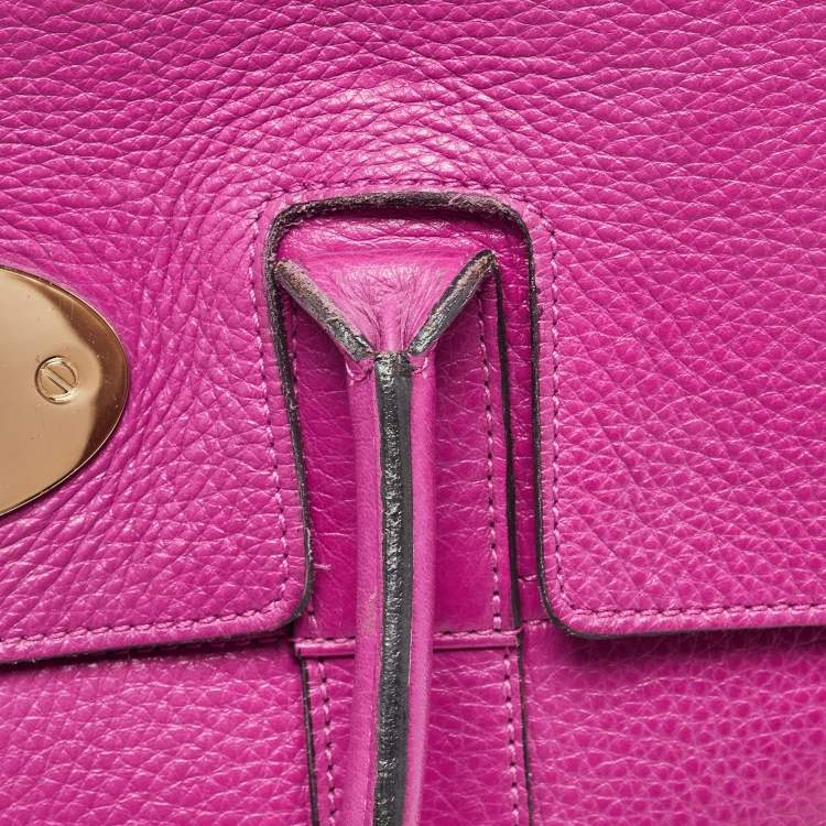 Pre Owned Mulberry Fuchsia Leather Bayswater Satchel