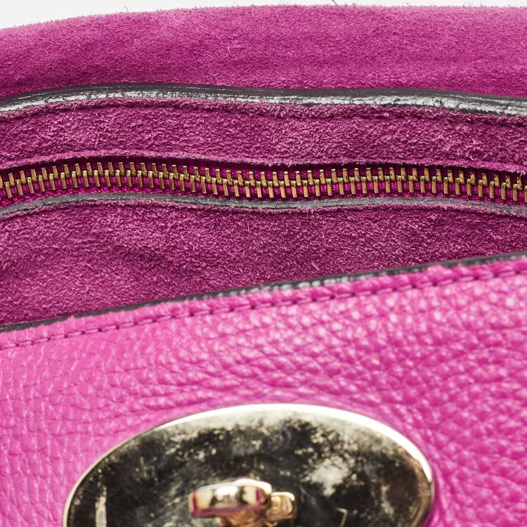 Pre Owned Mulberry Fuchsia Leather Bayswater Satchel