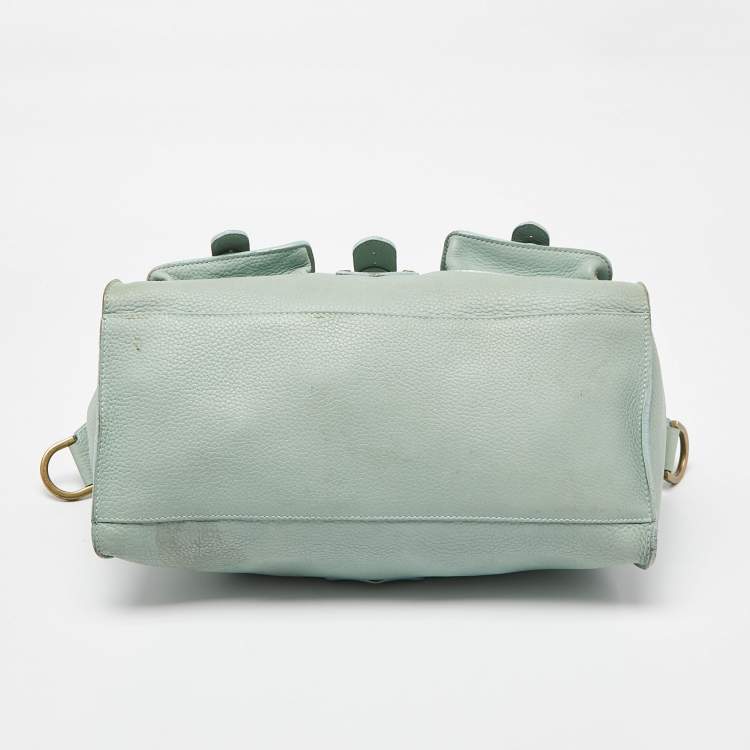 Pre Owned Mulberry Green Leather Roxanne Satchel