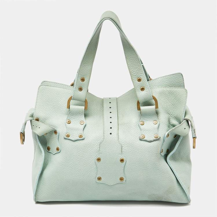 Pre Owned Mulberry Green Leather Roxanne Satchel