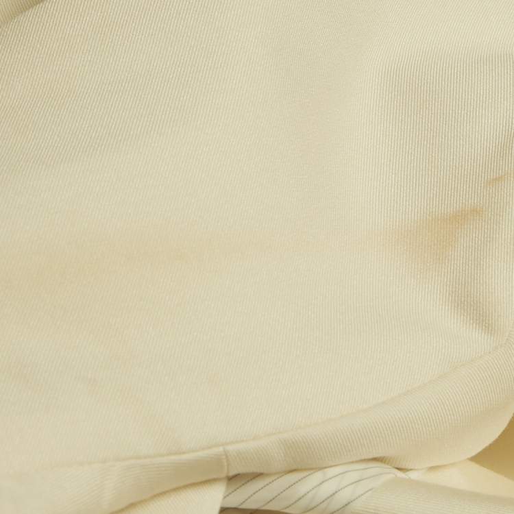 Pre Owned Munthe Cream Twill Double Breasted Blazer S