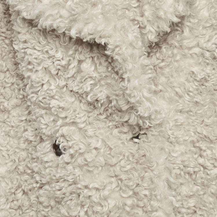 Pre Owned Munthe Beige Faux Shearling Lestine Jacket S