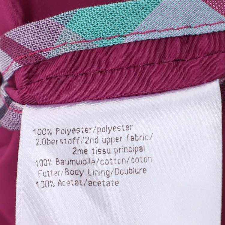 Pre Owned MYBC Pink Nylon Double Breasted Belted Blazer XL