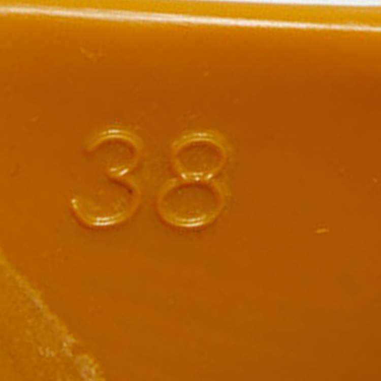 Pre Owned N21 x Kartell Mustard Knotted Jelly Platform Slides Size 38