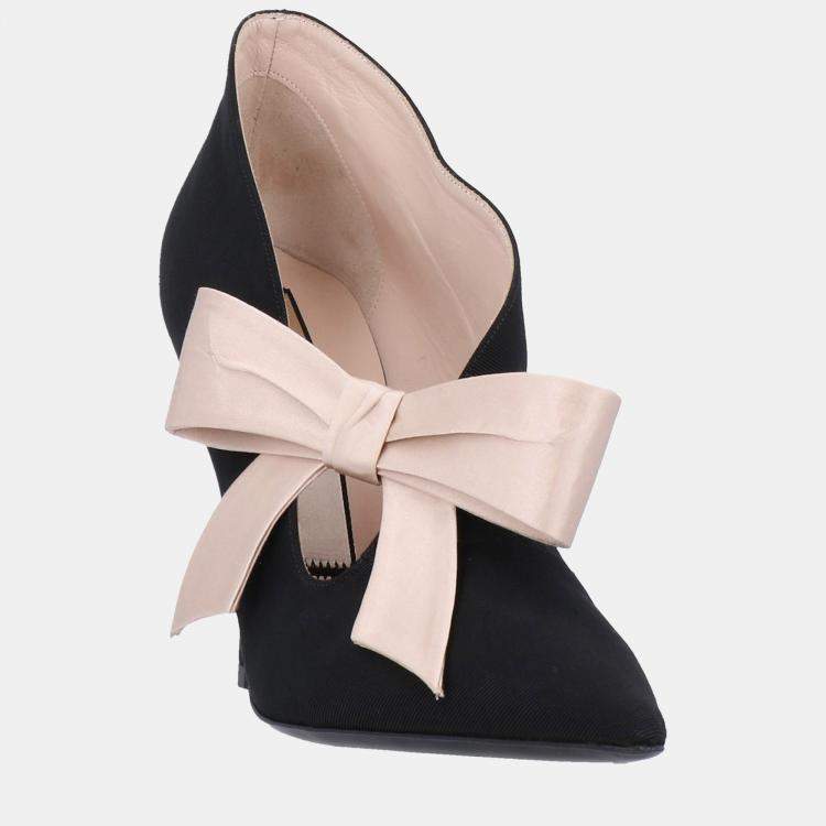 Pre Owned N21 Grosgrain and Satin Ankle Booties 39