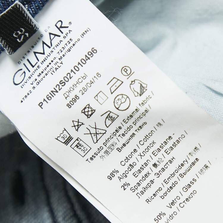 Pre Owned N21 Blue Washed Denim Skinny Jeans M Waist 30"