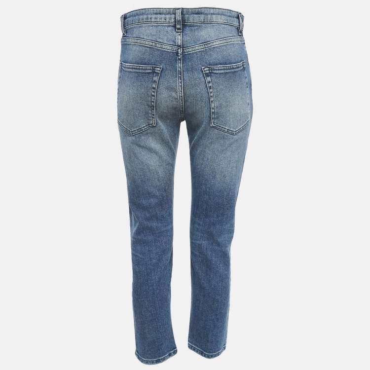 Pre Owned N21 Blue Washed Denim Skinny Jeans M Waist 30"