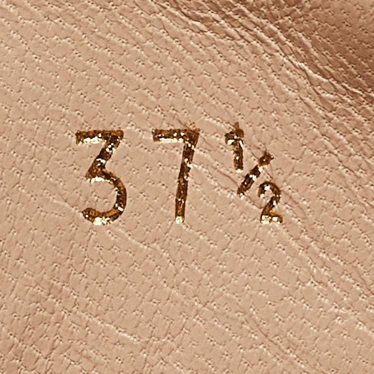 Pre Owned N21 Tan Knotted Leather Platform Mules Size 37.5
