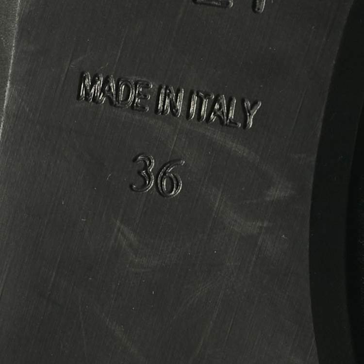 Pre Owned N°21 Black Satin Knot Flat Mules Size 36