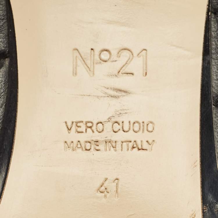 مملوكة مسبقًا N21 Size 41 Black Quilted Leather Mules