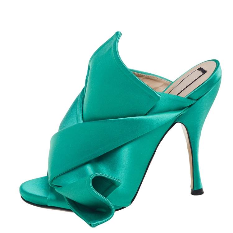 Emerald green mules online