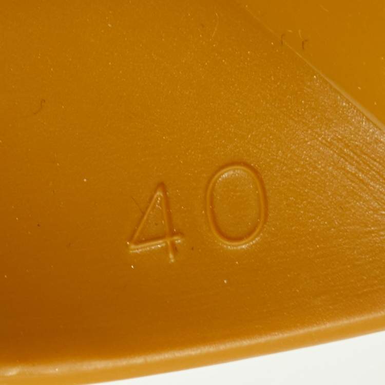 Pre Owned N21 x Kartell Mustard Knotted Jelly Platform Slides Size 40