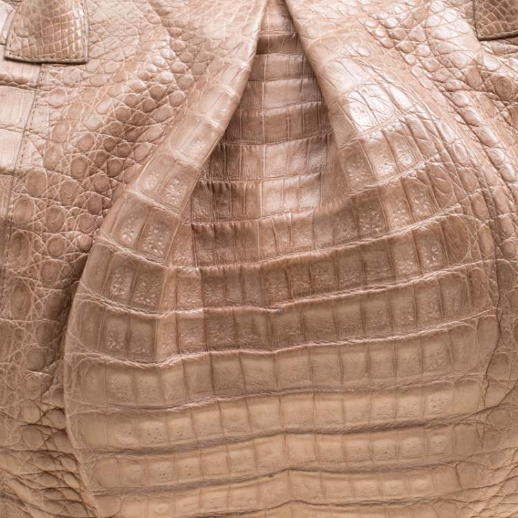 Pre Owned Nancy Gonzalez Light Brown Crocodile Satchel