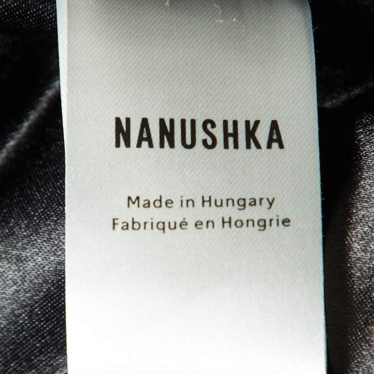 مملوكة مسبقًا Nanushka Burgundy Quilted Faux Leather Vest Jacket M