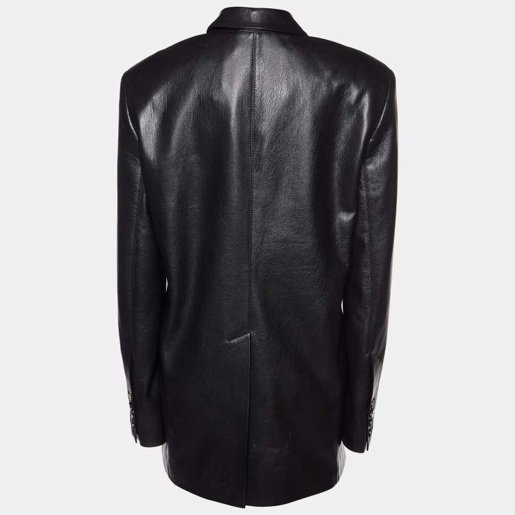 Pre Owned Nanushka Black Faux Leather Mersey Jacket S