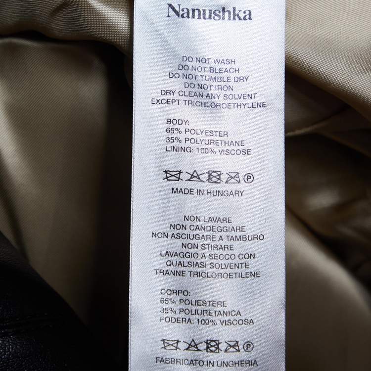 Pre Owned Nanushka Black Faux Leather Mersey Jacket S