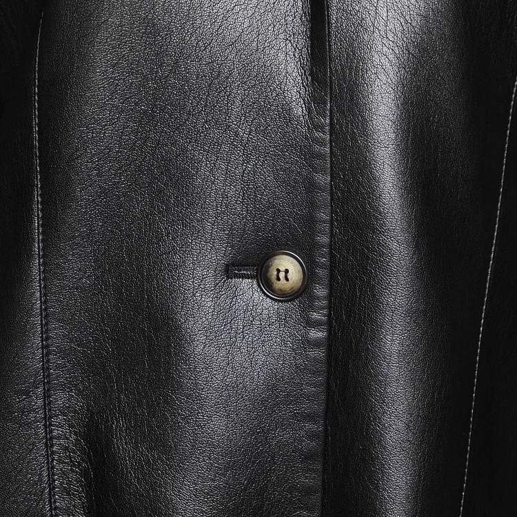 Pre Owned Nanushka Black Faux Leather Mersey Jacket S