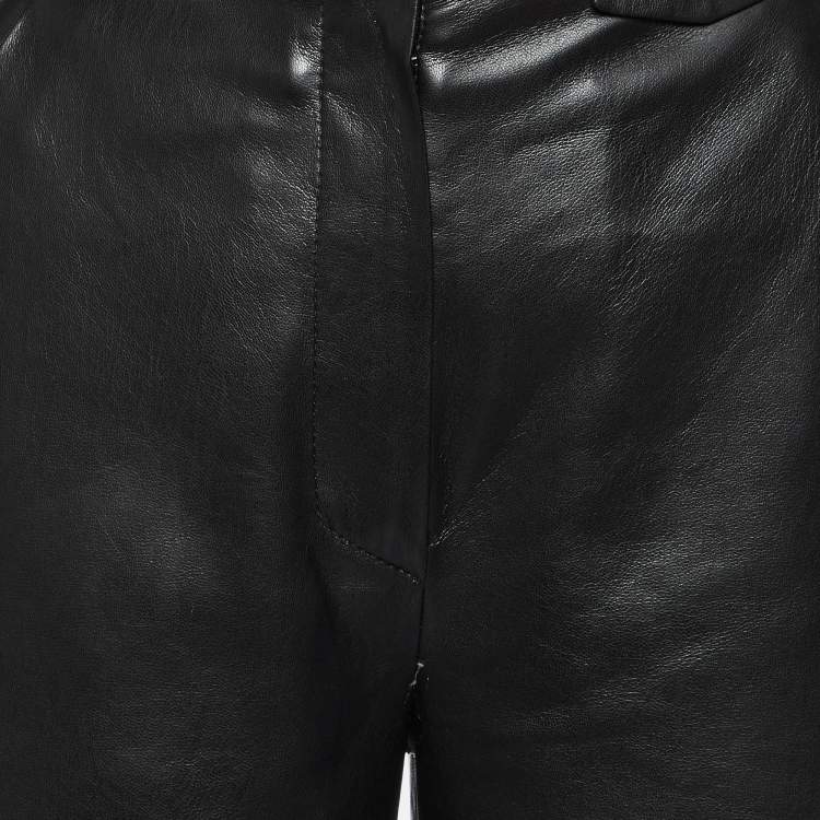 Pre Owned Nanushka Black Faux Leather Culottes XS