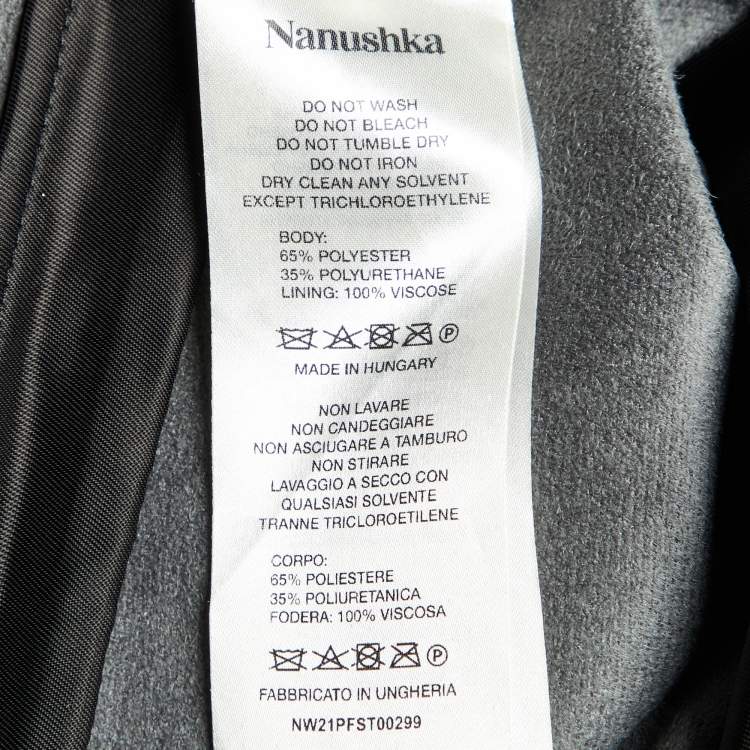 Pre Owned Nanushka Black Faux Leather Culottes XS