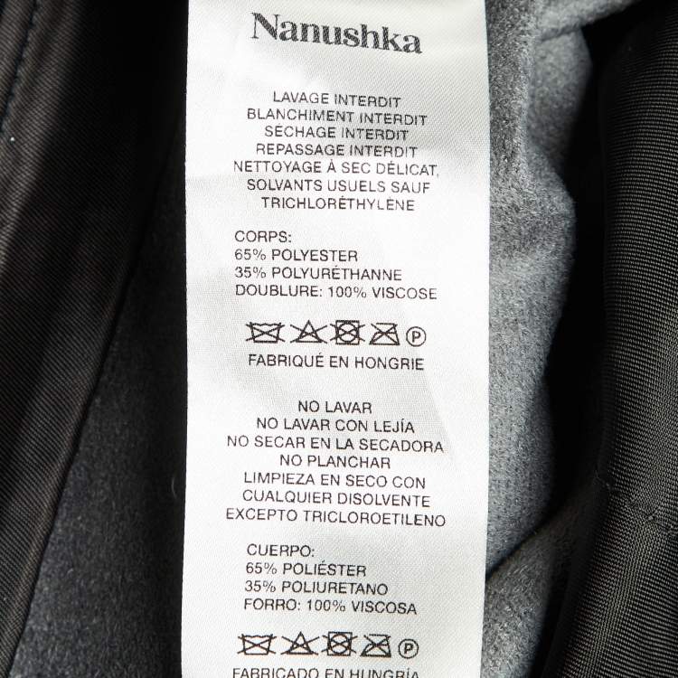 Pre Owned Nanushka Black Faux Leather Culottes XS