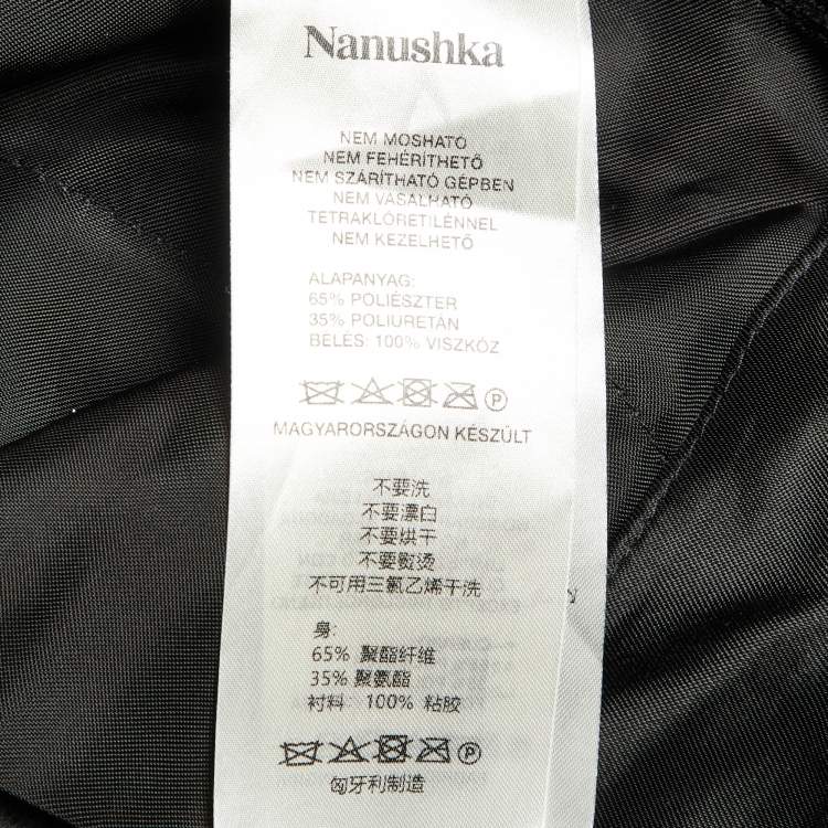 Pre Owned Nanushka Black Faux Leather Culottes XS