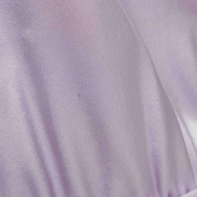 مملوكة مسبقًا Nanushka Light Purple Satin Belted Yuma Jumpsuit L