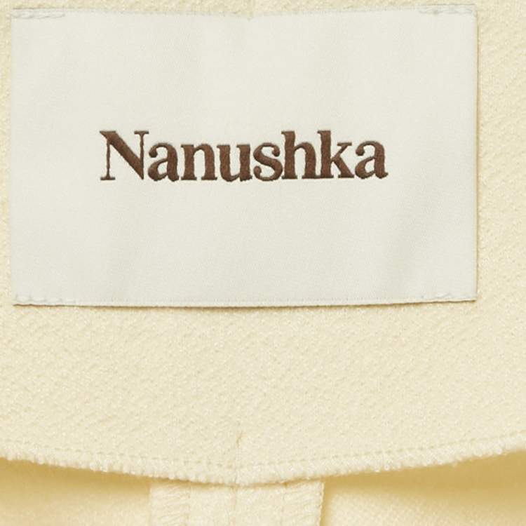 Pre Owned Nanushka Cream Jersey Darby Stirrup Leggings XS 
