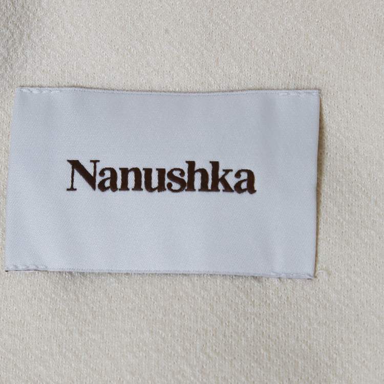 Pre Owned Nanushka Cream Jersey Sleeveless Lilou Bodysuit XS  
