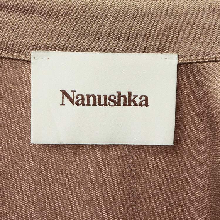 Pre Owned Nanushka Brown Stain Odella Jumpsuit M