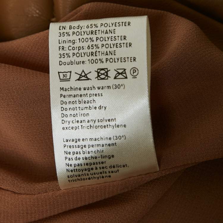 Pre Owned Nanushka Beige Faux Leather Mini Skirt S