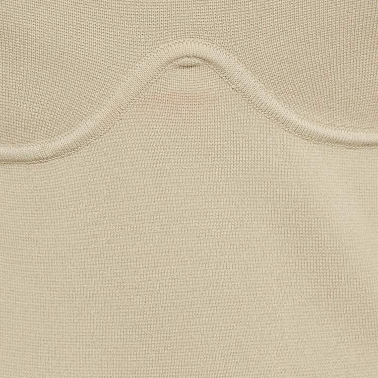 Pre Owned Nanushka Grey Stretch Knit Mio Top S