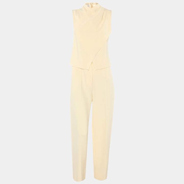 Pre Owned Nanushka Cream Jersey Tops and Trousers Set XS