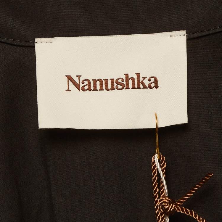 Pre Owned Nanushka Fabienne Black Cotton Wide Leg Jumpsuit S
