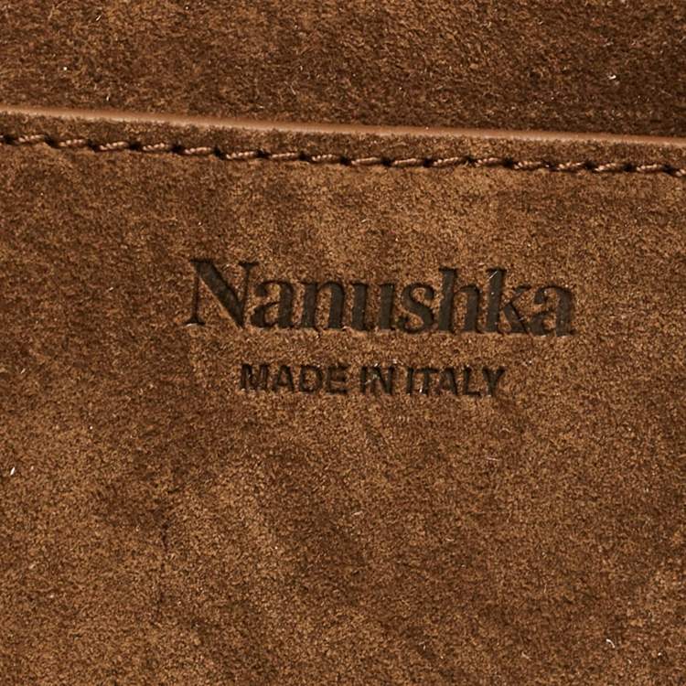 Pre Owned Nanushka Brown Suede The Gather Bucket Bag