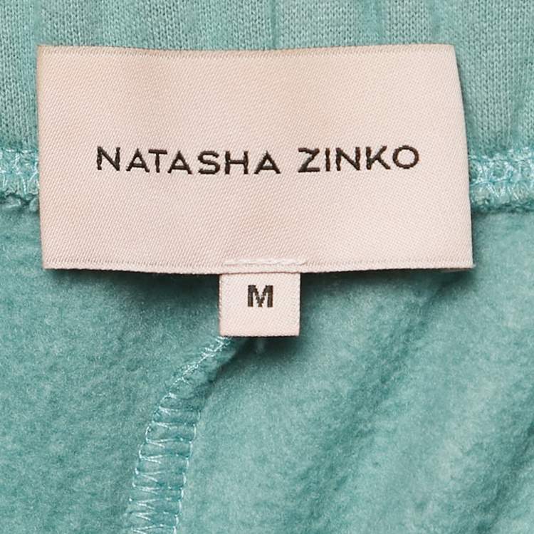 Pre Owned Natasha Zinko Blue Cotton Blend Jogger Sweatpants S 