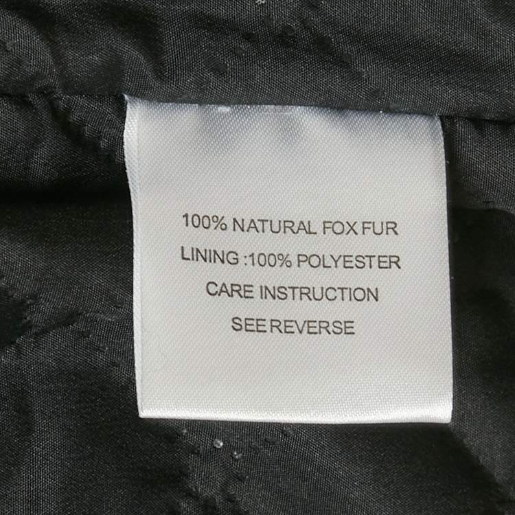 مملوكة مسبقًا Nellie Studio Black Fox Fur Jacket M