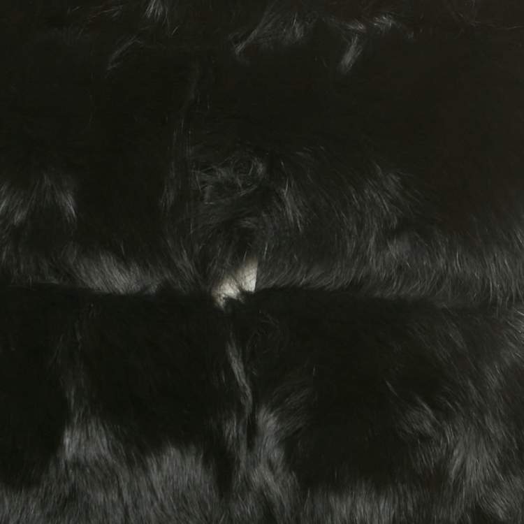مملوكة مسبقًا Nellie Studio Black Fox Fur Jacket M