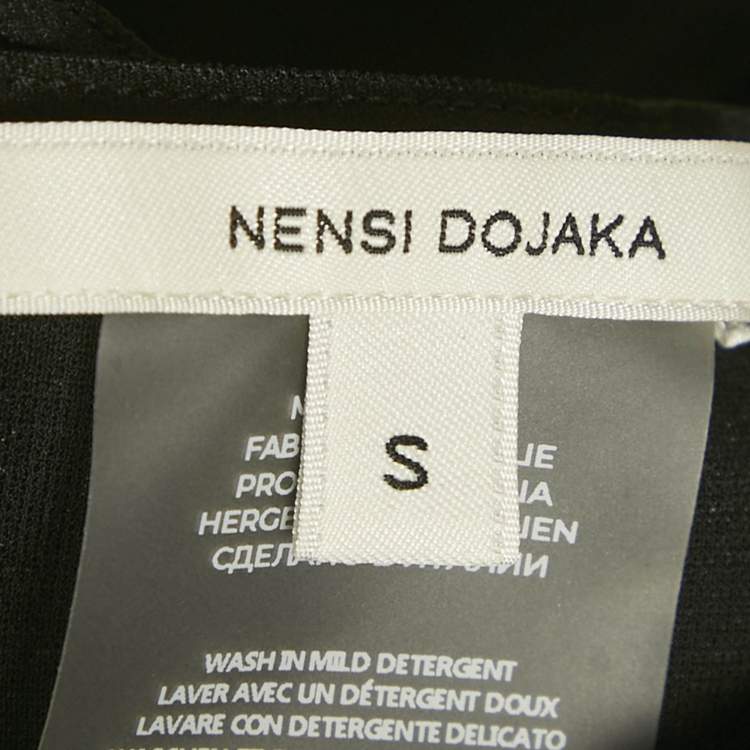 Pre Owned Nensi Dojaka Black Crepe Sleeveless Mini Dress S