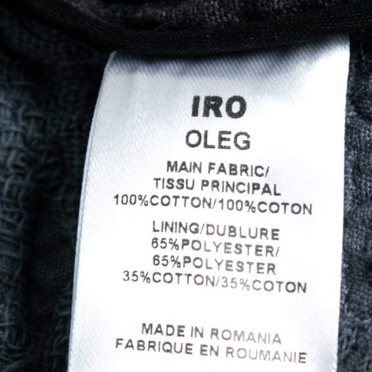 Pre Owned IRO Navy Blue Cotton Jacquard Oleg Jacket M