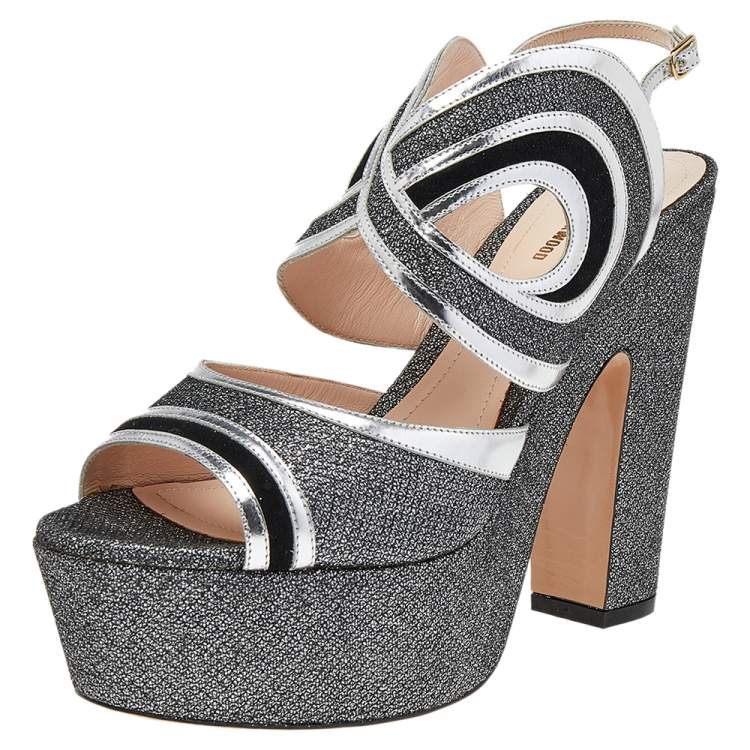 Nicholas Kirkwood Maya Pearl Embellished Block Heel Sandals in